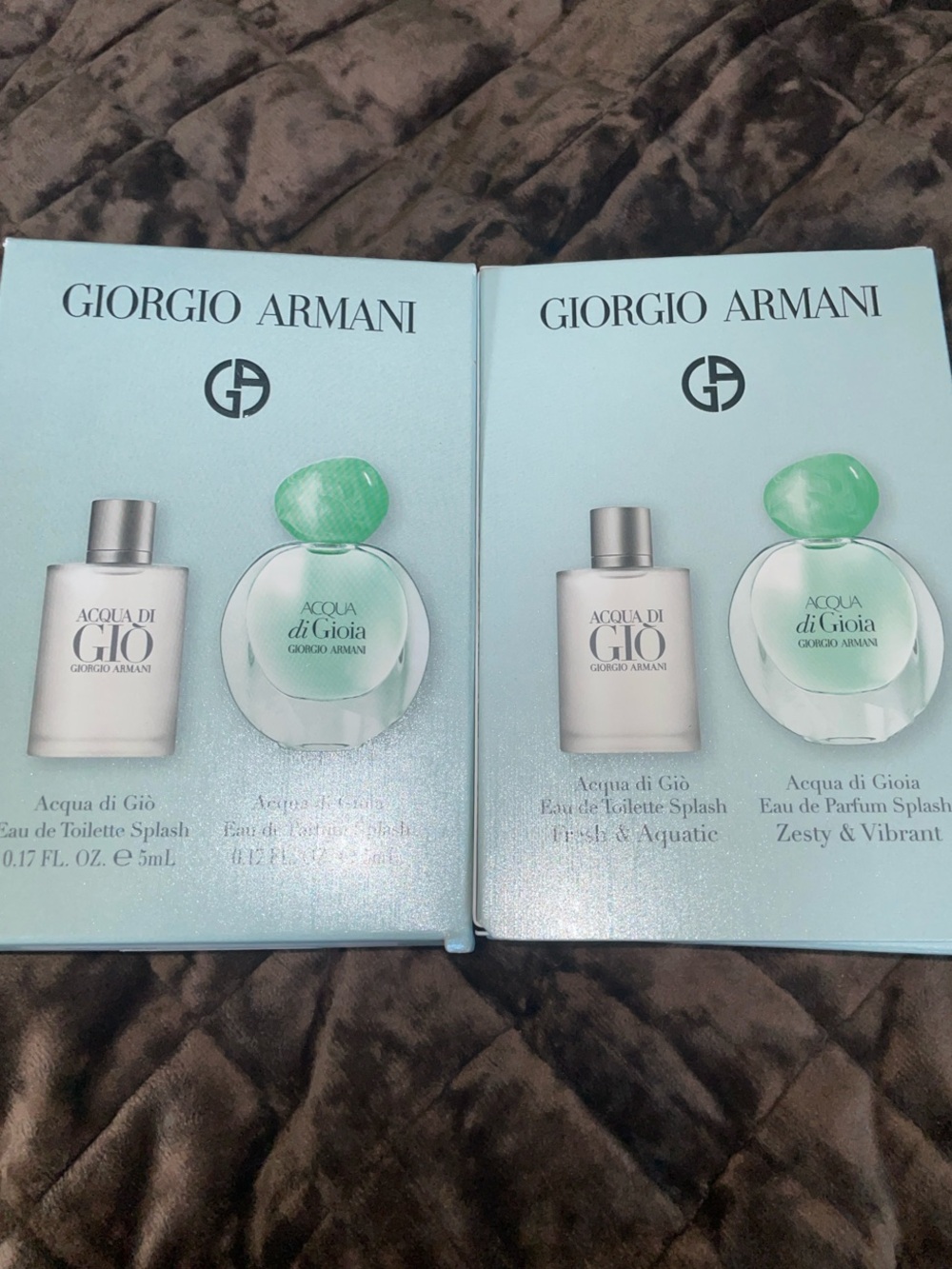 Giorgio Armani Acqua di Gioia and Gio Set. 2 BOXES